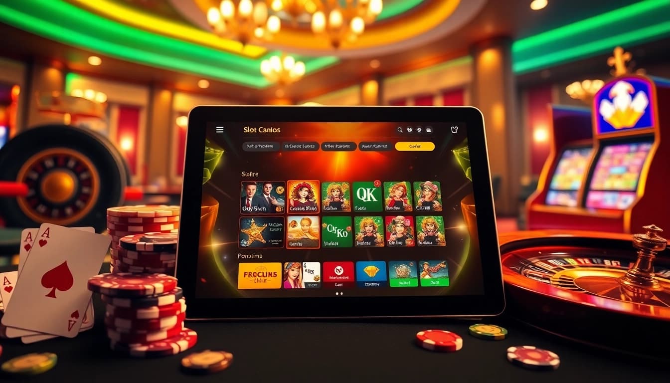 Experience the excitement of online slots with a slot bonus new member promotion amidst a captivating casino atmosphere.