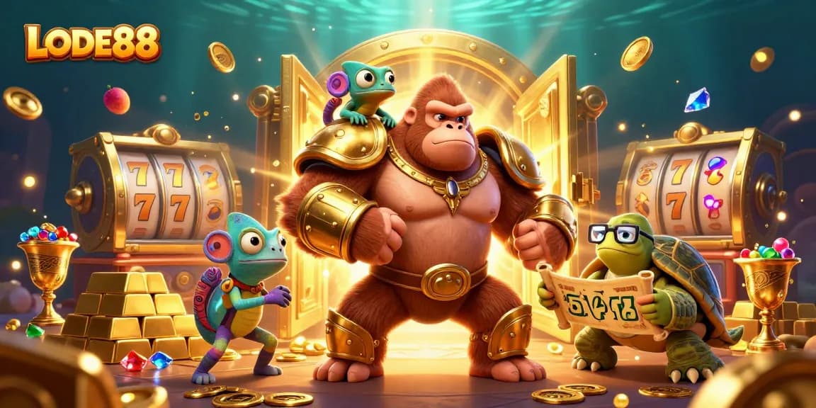 Engage with LODE88’s exciting slot games featuring spinning reels and vibrant symbols.