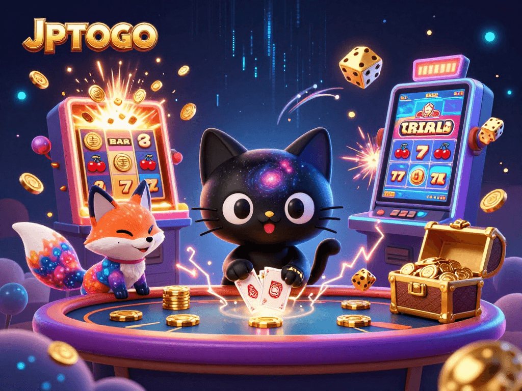 JPTOTO brings thrilling cosmic casino actions with an energetic scene featuring fun characters and games.