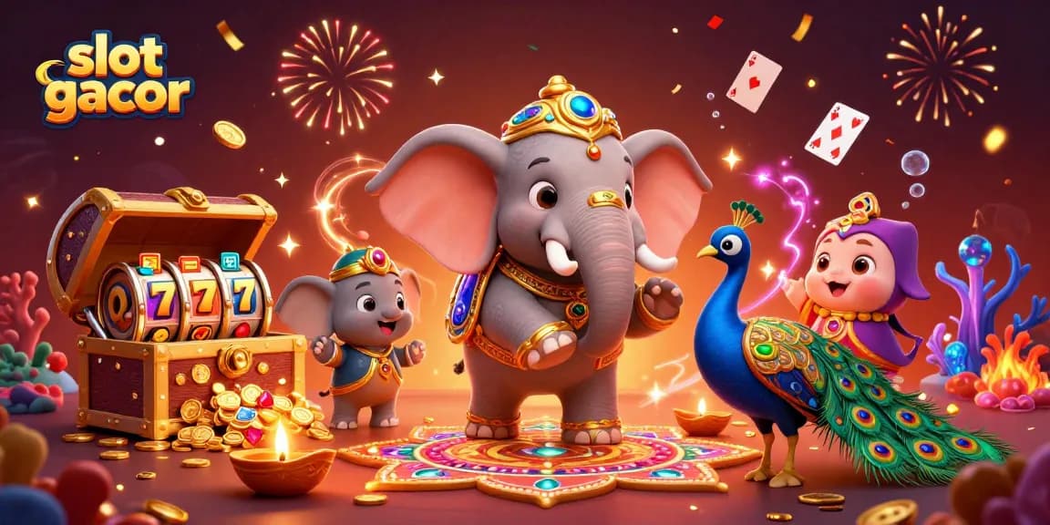 Menangkan jackpot di slot gacor dengan elemen kasino berwarna-warni dan lampu lilin yang menawan.