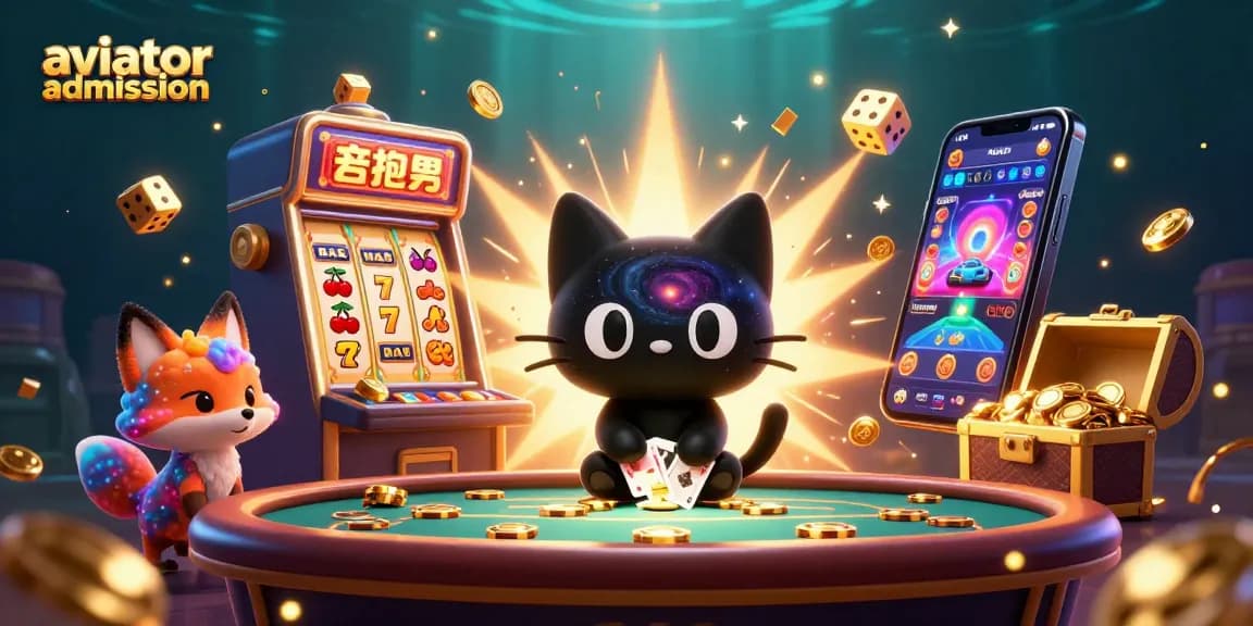 Aviator admission showcases a cosmic casino scene with dynamic characters pulling in chips, perfect for Indian players.