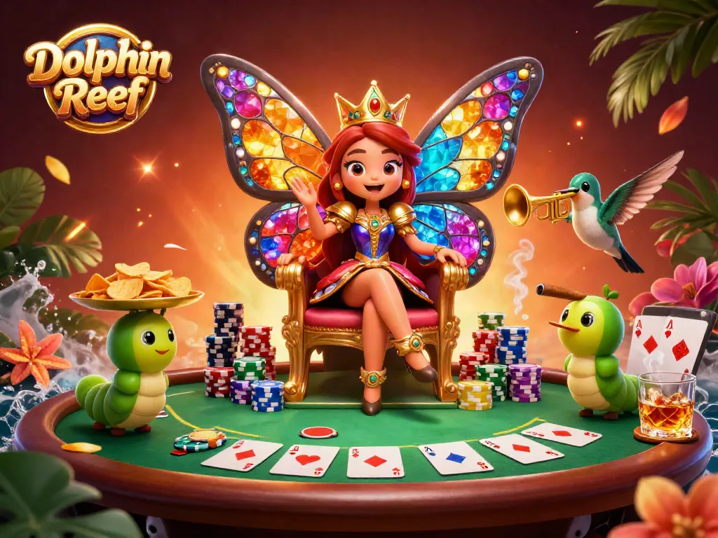 ดื่มด่ำกับประสบการณ์ Dolphin Reef ที่เต็มไปด้วยความสนุกของการพนันในภาพ 3D