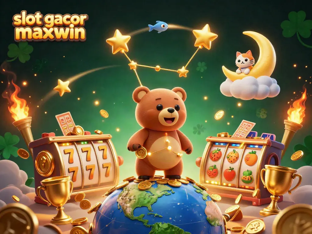 Slot gacor maxwin saat jackpot besar, fitur kemenangan, dan simbol keberuntungan yang menggiurkan.