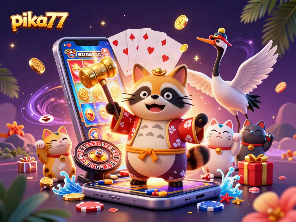 Play slots and win big on pika77 with colorful games and our cheerful mascot.