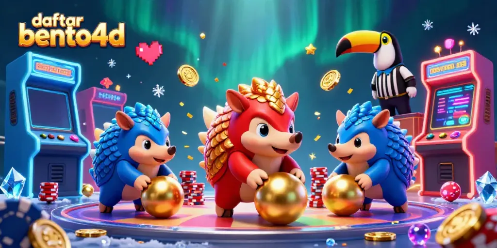 Engage with daftar bento4d as rival pangolins compete in a colorful casino scene full of fun.