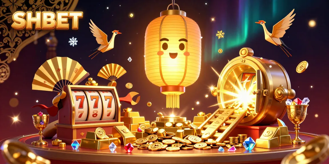 Experience the thrilling casino games at SHBET with vibrant scenes of luck and wealth.