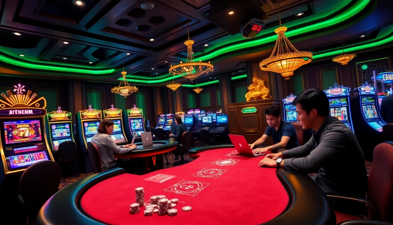 Experience the thrill of gaming at https://dn882.pro/ with vibrant tables and exciting players engaged in online wagers.