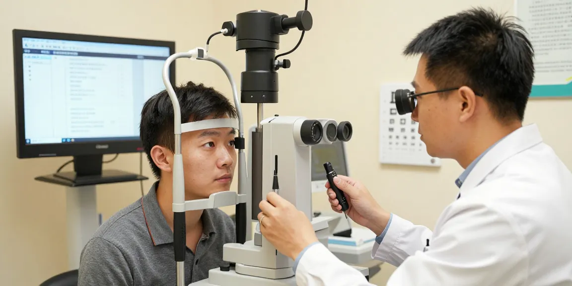 Patient receiving eye care examination showcasing def of icl at SNU Eye Clinic