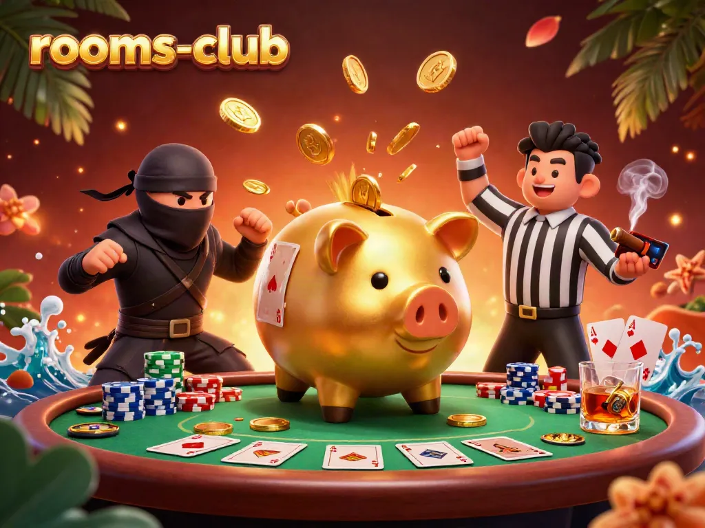 Slot online seru di rooms-club dengan grafis menarik dan karakter unik dalam ilustrasi 3D