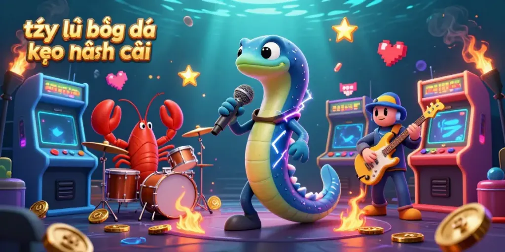 Experience the excitement of tỷ lệ bóng đá kèo nhà cái as an electric eel DJ performs at an underwater casino.