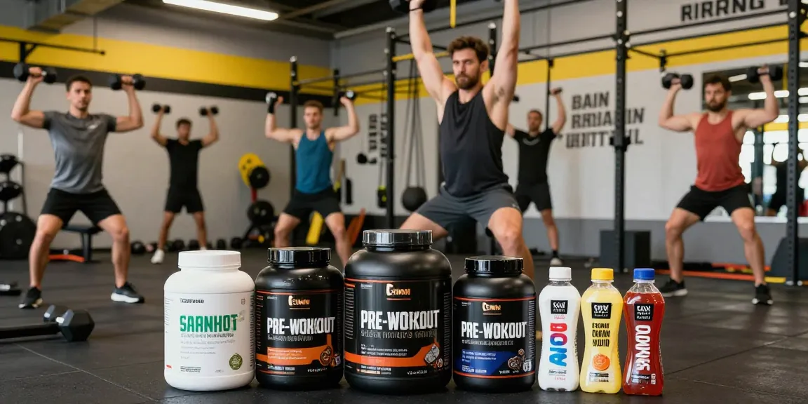 Astera Steroid Shop athletes training hard with modern supplements in a vibrant fitness studio.