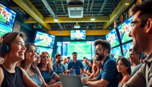 Engaged participants in an online Betting scene showcasing excitement and anticipation during live sports.