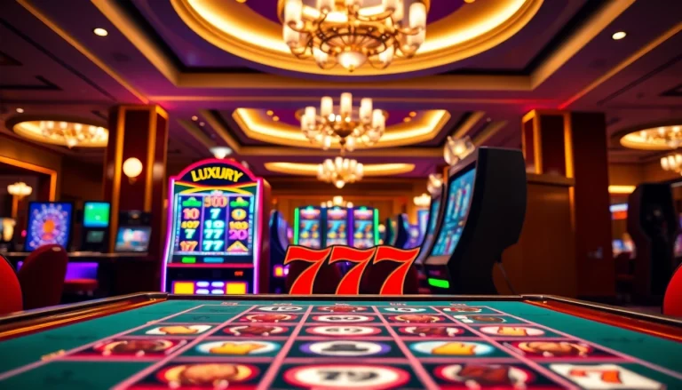 Jelajahi keseruan luxury777 game dalam pemandangan kasino mewah yang berkilau.