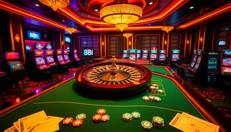 Engage with thrilling gameplay at 88i casino, featuring roulette and vibrant slot machines.