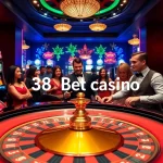 Exciting players enjoying a thrilling game at the 388bet casino roulette table.
