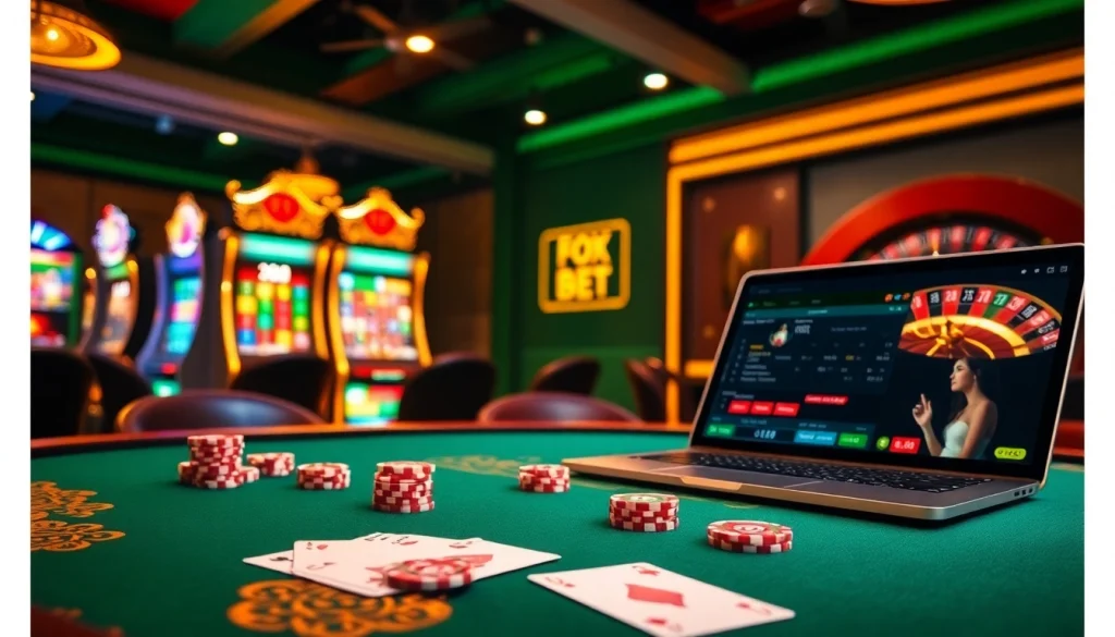 Experience luxury gaming with poker chips, cards, and a glimpse of https://f8bet.dental/ for online gambling.