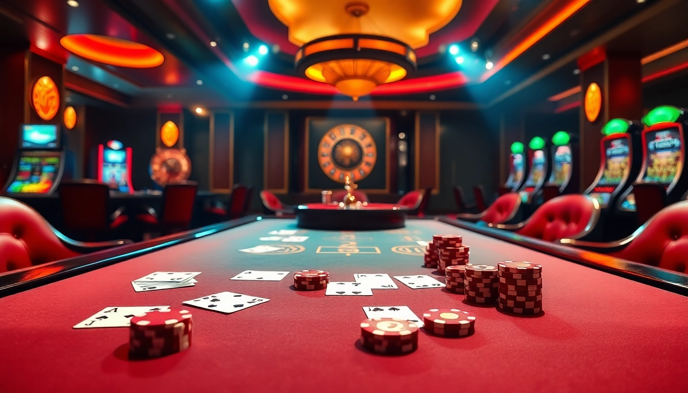 Experience the thrill of VB88 as you play poker with vibrant chips and elegant casino tables.
