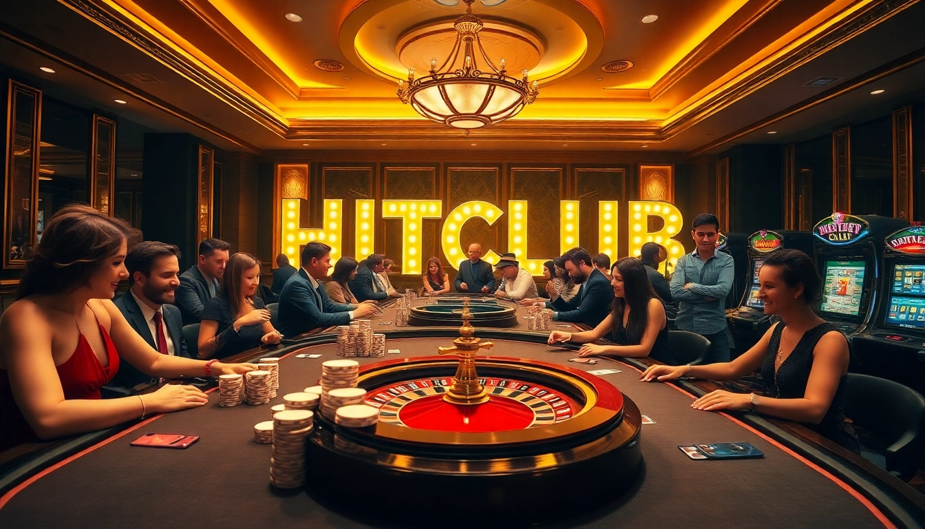 Experience the luxury of HITCLUB in a vibrant casino setting filled with exciting games and players.