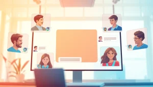 واجهة دردشة عبر الإنترنت تفاعلية لشات فله، تُظهر المستخدمين في محادثات حيوية.