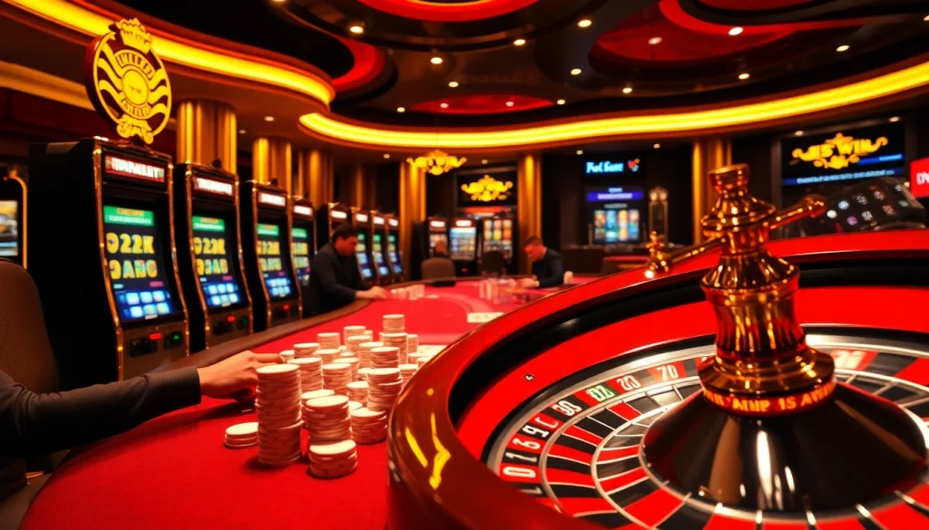 Intense poker game at a 13win casino table showcasing luxury stakes and excitement.