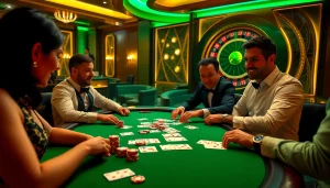 Experience the thrill of playing at the u 888 casino table with vibrant poker chips and elegant cards.