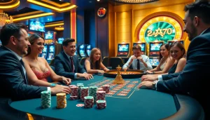 Celebrate winning moments at fun79.today with a vibrant casino scene filled with poker and roulette excitement.