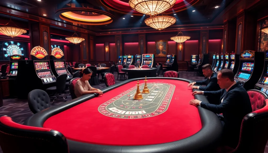 Gambler placing a bet at a luxurious casino table embodying KK55 excitement and professional atmosphere.