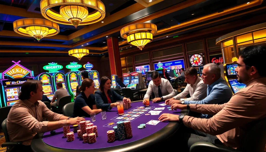 Experience the thrill of Hitclub gaming at a vibrant casino table filled with excitement.