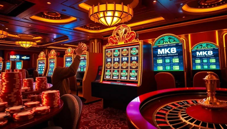 Experience the thrill of MK8 โค้ด เคร ดิต ฟรี at the vibrant casino, featuring slot machines and poker games.