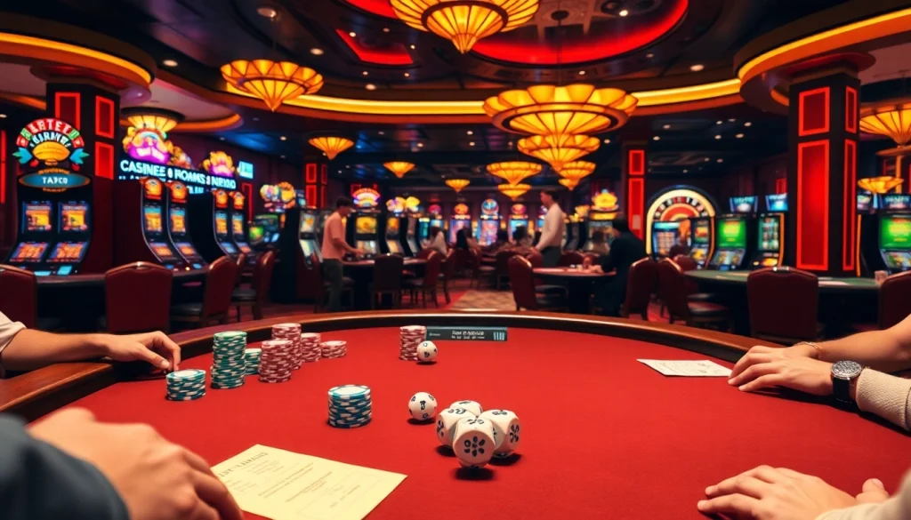 Engaging poker game at a luxurious casino, showcasing https://www.77jili7.com/ winning strategies and excitement.