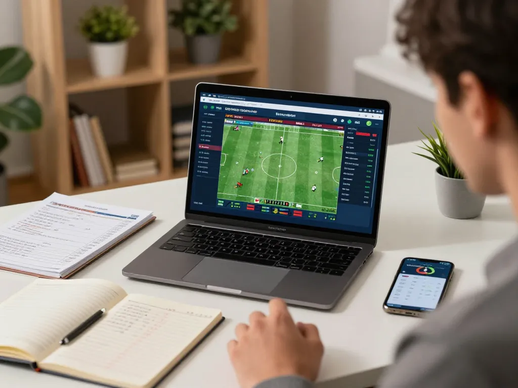 Engage in kèo bóng đá trực tuyến betting strategies while analyzing sports stats at home.