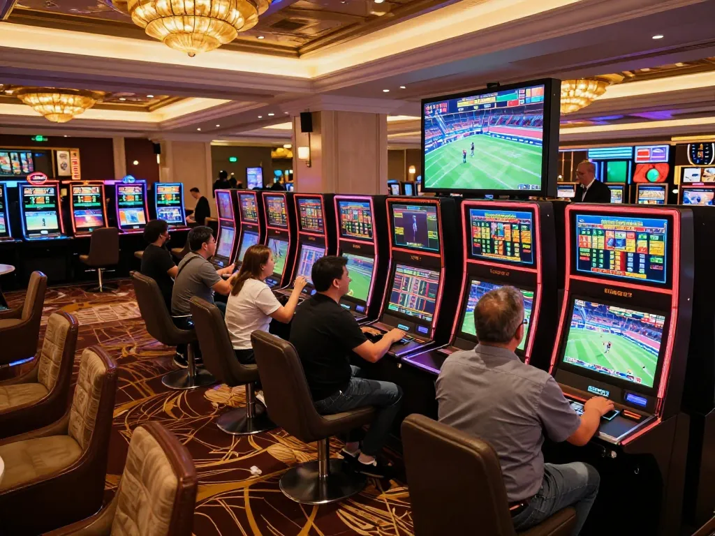 Experience thrilling sports betting at Hi88 with lively crowds and dynamic odds displays.