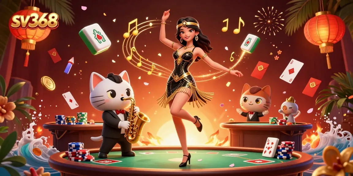 Experience the thrilling action at sv368 with vibrant casino-themed characters and dynamic gaming elements.