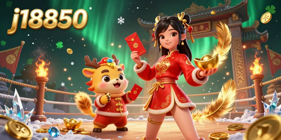 Experience thrilling gameplay at j18850 with vibrant casino elements and festive characters.