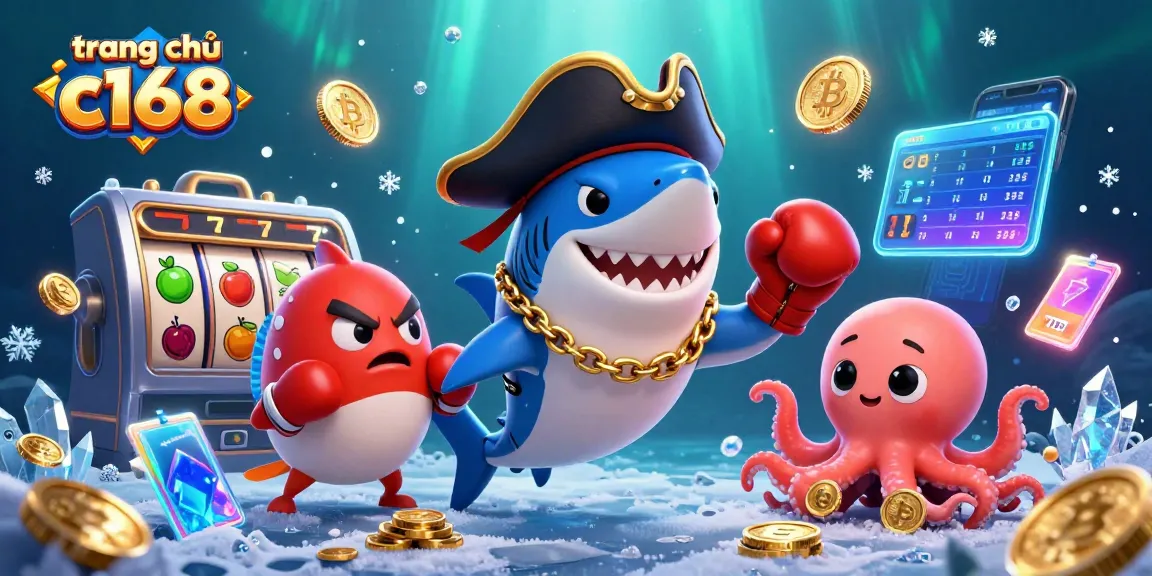 Engage with trang chủ c168's vibrant 3D casino scene featuring diverse characters and exciting gaming elements.