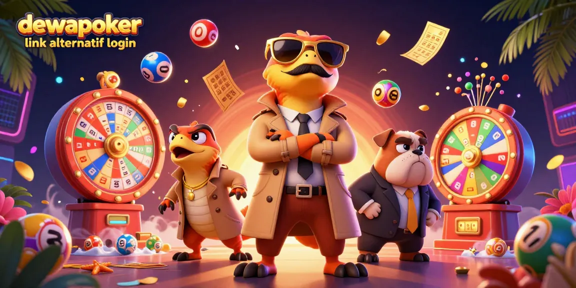 Experience the excitement at dewapoker link alternatif login with a raptor disguise in a vibrant casino scene.