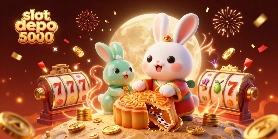 Experience thrilling gameplay with slot depo 5000 in this vibrant 3D illustration of jackpot excitement.