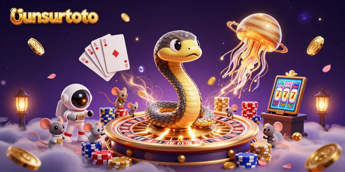 Engage with unsurtoto, placing bets on a cosmic roulette while enjoying a vibrant casino atmosphere.