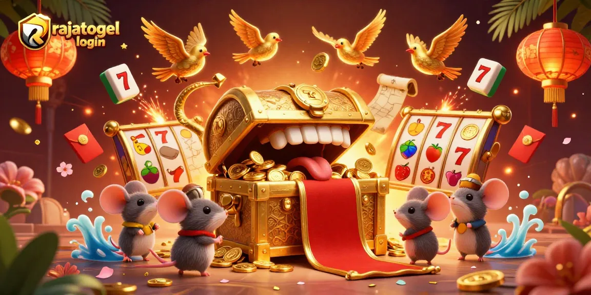 Experience riches with rajatogel login while exploring vibrant casino-themed 3D illustration