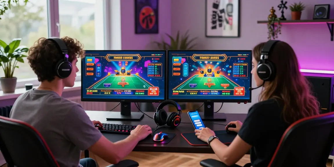Engaging online gaming scene featuring players at credit card casinos UK with vibrant games and payment options.