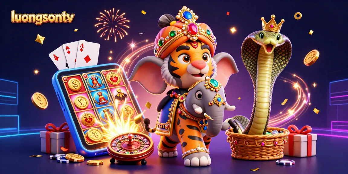 Experience thrilling gameplay with luongsontv's vibrant slot game illustrations and exciting elements.