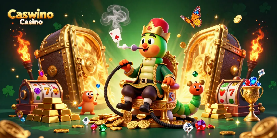 Experience thrilling moments at Caswino Casino with vibrant 3D illustration featuring gaming symbols.