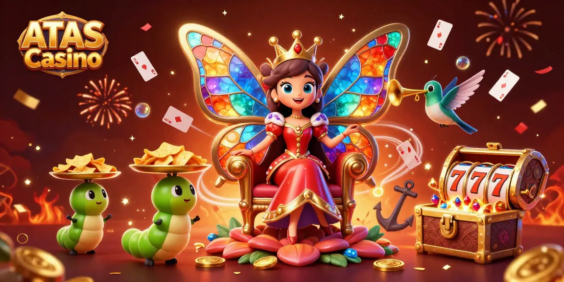Engage in the thrilling world of ATAS Casino with vibrant characters and dynamic game elements.