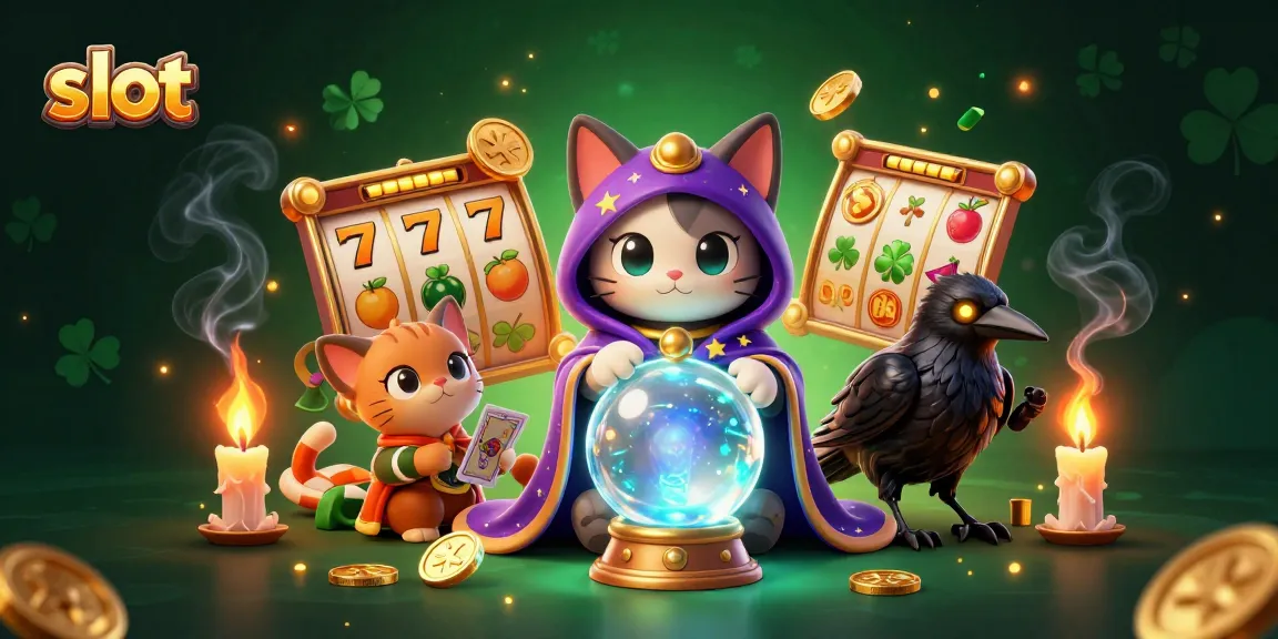 Slot gacor terbesar dengan simbol keberuntungan dan jackpot yang menarik dalam ilustrasi 3D.