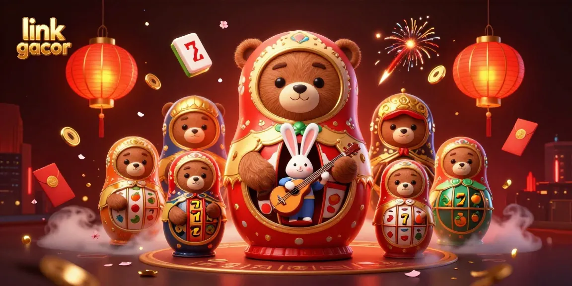 Spin big wins with the vibrant link gacor casino scene featuring lively characters and festive elements.
